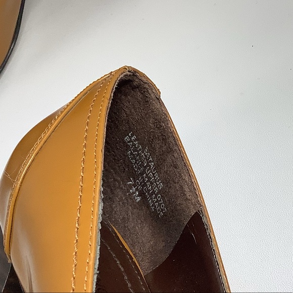 Enzo Angiolini Womens Taurus Brown Patent Leather Square Toe Chunky Heels 7.5 - Picture 10 of 11